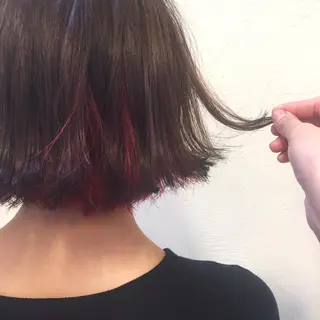 ミディアム カラー 山下 千明のヘアスタイル