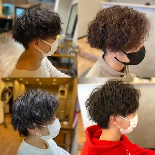 パーマ メンズ 野呂 隼人のヘアスタイル