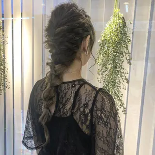ヘアアレンジ 🌷レイヤー縮毛/ 艶カラー/ami🌷のヘアスタイル