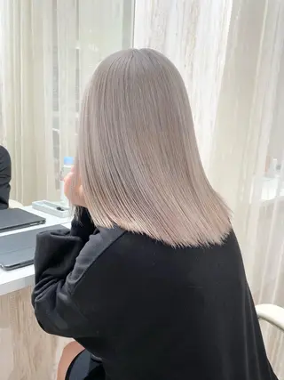 ミディアム カラー 🌙HIZUKI🌙 ハイトーン 艶髪のヘアスタイル