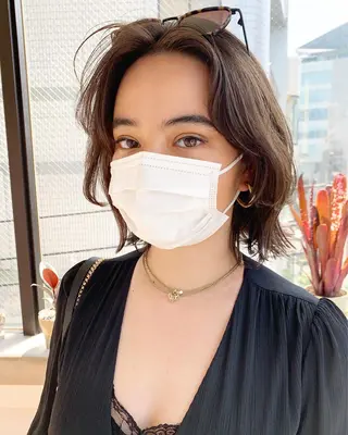 ショート カラー パーマ 💓パーマ，💗 レイヤーカットのヘアスタイル