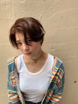 ショート 🔥コテ巻き風 ボブパーマ🔥のヘアスタイル