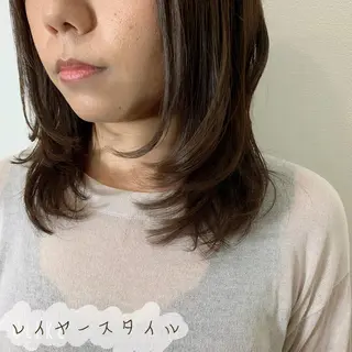 ミディアム カラー ボブウルフ/ボブ Satsuki【名駅のヘアスタイル