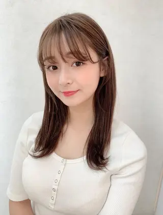 ミディアム カラー 韓国ヘア🇰🇷🎀 YURIAのヘアスタイル