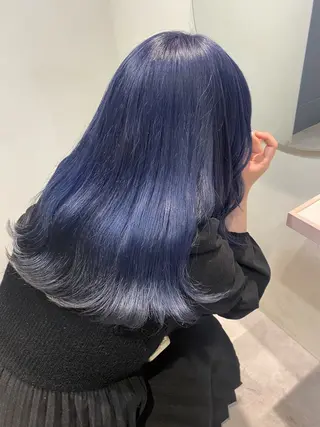 ロング カラー HANAME 原宿美容室のヘアスタイル