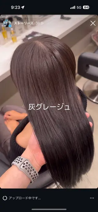 ロング 縮毛/ダブルカラー 🦋ベージュヘア🦋のヘアスタイル