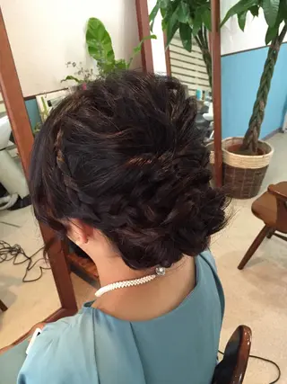 ミディアム セミロング ロング パーマ ヘアアレンジ メンズ 早朝✨ヘアセット 着付け/清水玲歌のヘアスタイル