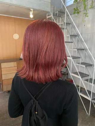 ミディアム カラー パーマ ヘアアレンジ メンズ キッズ ネイル マツエク・マツパ アイブロウ モリモト サナのヘアスタイル