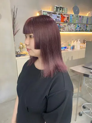 ミディアム カラー 前橋 姫奈のヘアスタイル