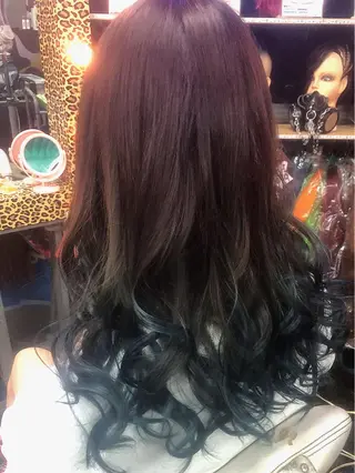 セミロング カラー 今泉 周のヘアスタイル