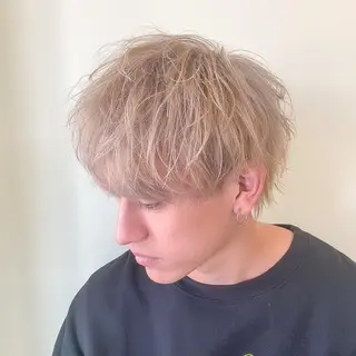 ミディアム パーマ カラー ビューティービースト 鹿児島店のヘアスタイル