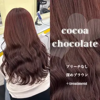 ロング カラー 韓国風艶髪🎀 暖色カラー🤍のヘアスタイル