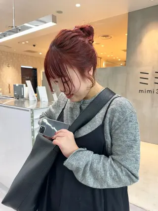 ロング カラー mei｜顔まわり ×透明感カラーのヘアスタイル
