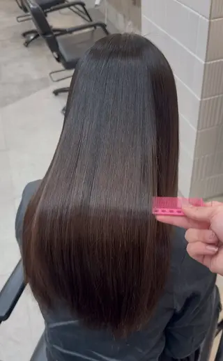 ロング 田中俊　縮毛矯正 髪質改善のヘアスタイル