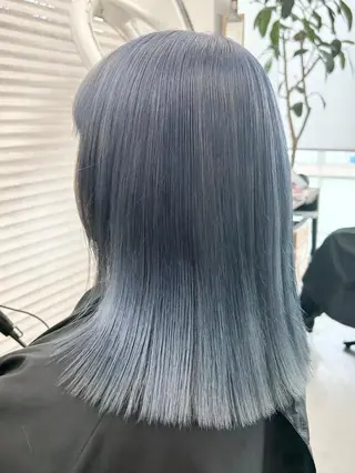セミロング カラー 韓国/ハイトーン/ ボブ🎀MIKU🎀のヘアスタイル