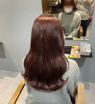 セミロング Mimi🎀ブリーチ なし透明感 Ｗカラーのヘアスタイル