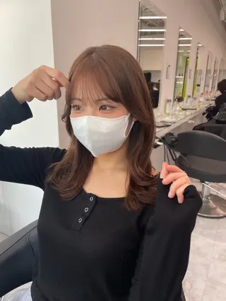 セミロング 🤍ベージュ×艶髪 🤍Ryuta🤍のヘアスタイル