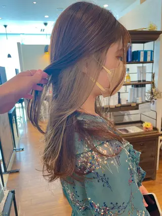 ロング カラー 髪質改善/ブリーチ 田代 龍我のヘアスタイル