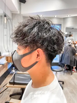 ショート パーマ メンズ 新宿メンズ専門 モテ清潔感パーマ特化のヘアスタイル
