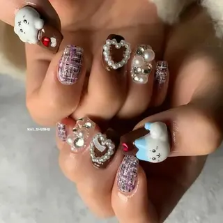 ネイル 3dパーツ/流行り 👧shushu❤️のネイルデザイン
