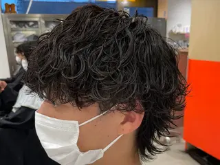 ミディアム パーマ メンズ fifth 山中達也のヘアスタイル