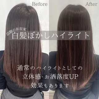 セミロング カラー matka白髪ぼかし 大人ヘア/KEIKOのヘアスタイル