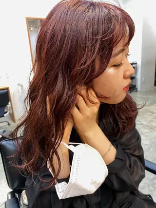 ミディアム カラー 砂原 ひよりのヘアスタイル