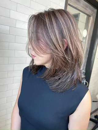 セミロング 神野 雅樹のヘアスタイル