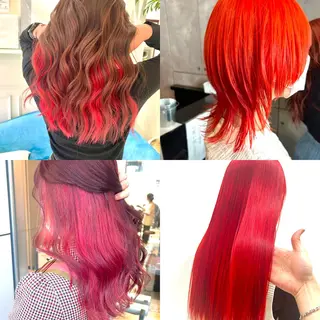 セミロング カラー ヘアアレンジ 🌈インナーカラー ‘ショウマ’🌈のヘアスタイル