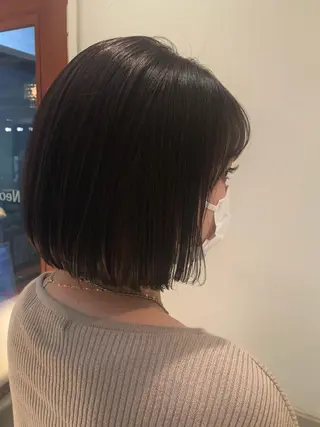 ミディアム カラー 縮毛矯正・透明感 カラー💙acoのヘアスタイル