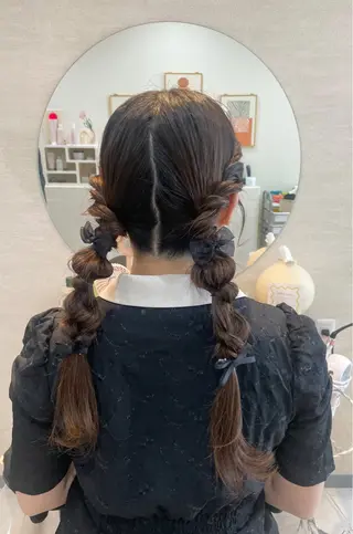 ロング お呼ばれヘア/セット /ヘアアレンジ/れいのヘアスタイル