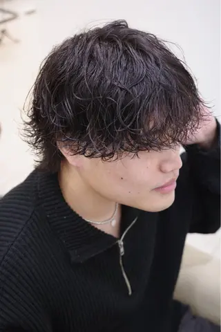 ミディアム パーマ メンズヘア/レイヤー /ボブ山内春輝のヘアスタイル