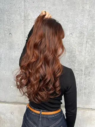 ロング コテ巻き風パーマ 🦋にこ🦋のヘアスタイル