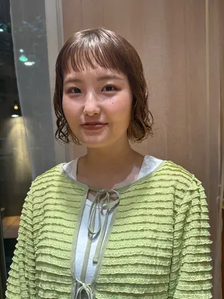 ショート 大人可愛い♡コテ巻き パーマ🌼杉田 萌恵のヘアスタイル
