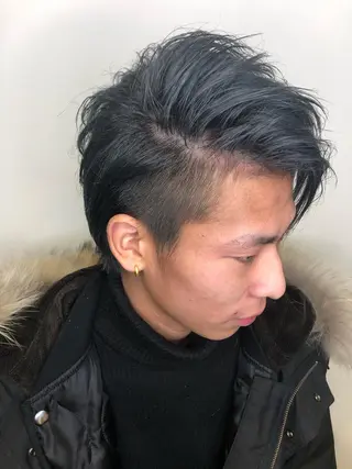 ミディアム カラー メンズ メンズヘア特化 崎田 成人のヘアスタイル