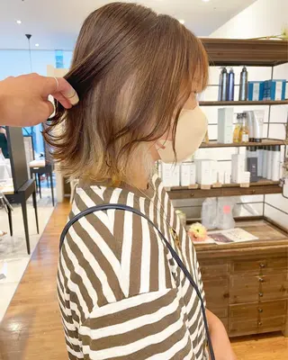ショート カラー 髪質改善/ブリーチ 田代 龍我のヘアスタイル