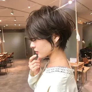 ショート 結べるレイヤーカット /カラー/あさかのヘアスタイル