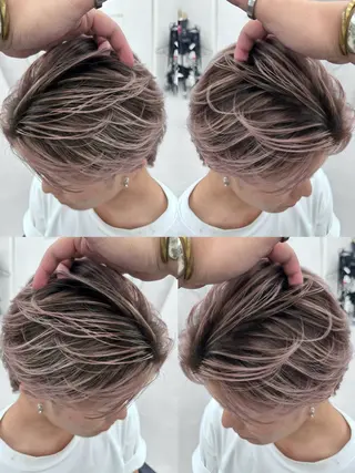 ミディアム ハイライトカラー 浦和メンズ新井涼太のヘアスタイル