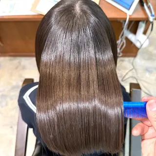 ロング レイヤーカット 縮毛矯正 高杉颯汰のヘアスタイル