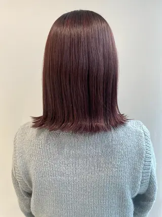ミディアム カラー 山口 莉奈のヘアスタイル
