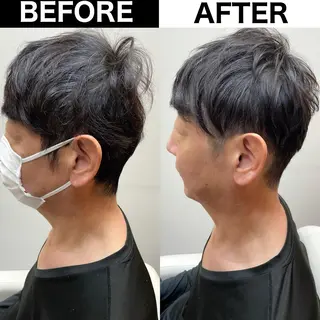 メンズ Soleria 田中慎一のヘアスタイル