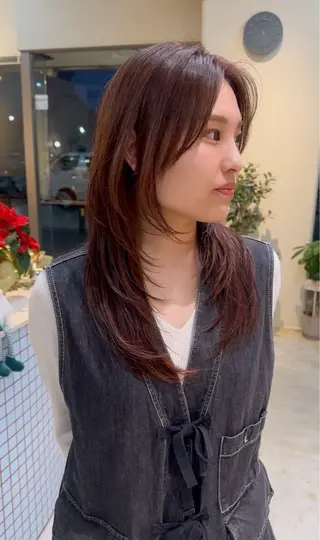 ロング カラー しょうじ のあのヘアスタイル