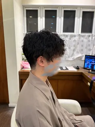 ショート パーマ メンズ 濱野 黎士のヘアスタイル