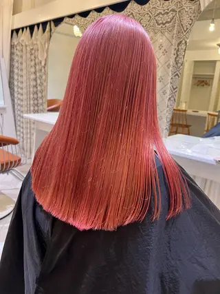 ロング カラー ブリーチカラー🎀 韓国風/寺門美優のヘアスタイル