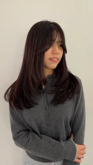 ロング カラー ハシヅメ キョウカのヘアスタイル
