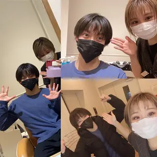 ショート カラー メンズ キッズ ✂︎ショート、ボブ、 レイヤー🩵YUMIのヘアスタイル