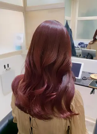 ロング カラー 垢抜け 雰囲気アップ ふにゅう ののかのヘアスタイル