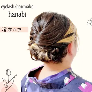 ミディアム ヘアアレンジ e.h.hanabi mizukiのマツエク・マツパデザイン