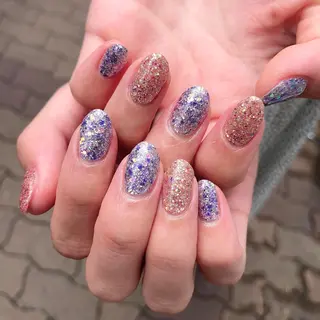 ロング カラー ヘアアレンジ キッズ ネイル マツエク・マツパ 福田 加奈のネイルデザイン