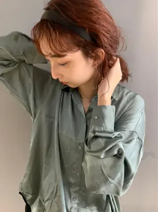 ミディアム カラー パーマ ヘアアレンジ CEINE【セーヌ】 三軒茶屋のヘアスタイル